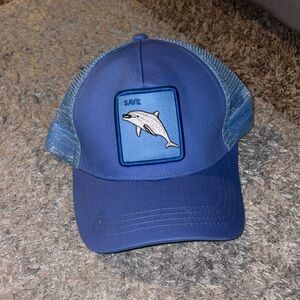 Unisex Blue Dolphin “SAVE” Patch Cap